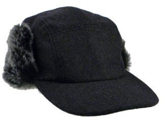 Winter Baseball Hat with Earflaps Fleece Earflap Ball Cap promotional gifts,Charcoal/Heather Sports & Outdoors