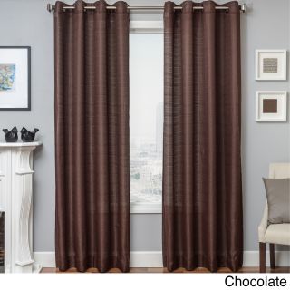 Softline Home Fashions Bally Grommet Top Curtain Panel Brown Size 54 x 84