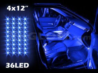 BLUE 4pcs 36 LED Waterproof Three Mode Neon Accent light Kit for Car Interior Trunk Truck Bed Bush Fender Automotive