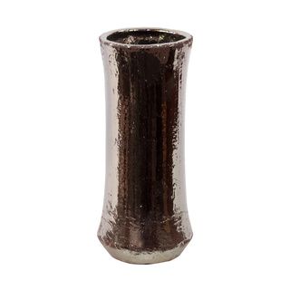 13 inch Glossy Brown Ceramic Vase