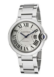 Cartier W6920046  Watches,Womens Ballon Bleu Silver Opaline & Guilloche Dial Stainless Steel, Luxury Cartier Automatic Watches