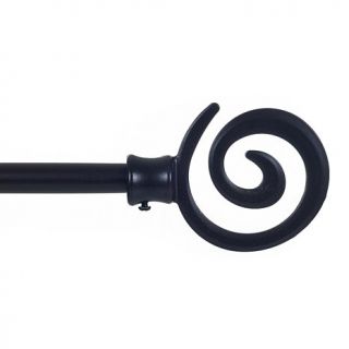 Lavish Home 3/4" Rubbed Bronze Curtain Rod with Spiral Finial