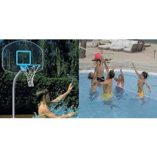 Dunnrite Junior Clear Stainless Combo Swimming Pool Basketball Hoop and Volleyball Set Sports & Outdoors