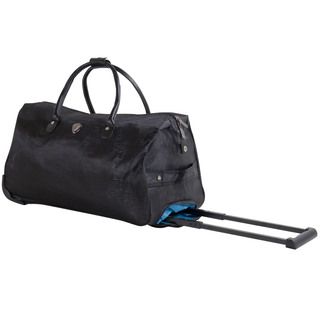 Calpak Soho Black Grain 21 inch Carry on Rolling Upright Duffel Bag