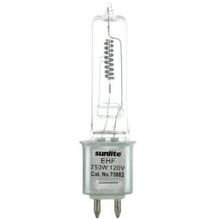Sunlite EHF 750W/T6/120V/CL/G9.5 750 watt 120 volt Bi Pin Based Stage and Studio T6 Bulb, Clear   Led Household Light Bulbs  