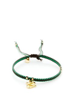 Hamsa Silk & Gold Charm Bracelet by Tai Jewelry