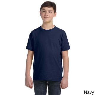 Lat Youth Fine Jersey T shirt Navy Size L (14 16)