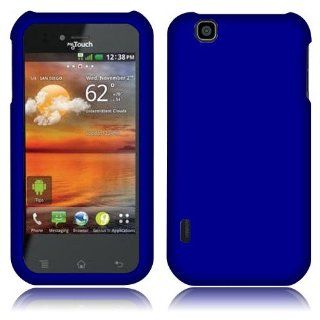 LG myTouch E739 Dark Blue Rubberized Cover Cell Phones & Accessories