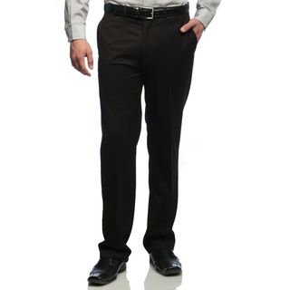 Dockers Mens Black Striped Flat Front Suit Separates Pants