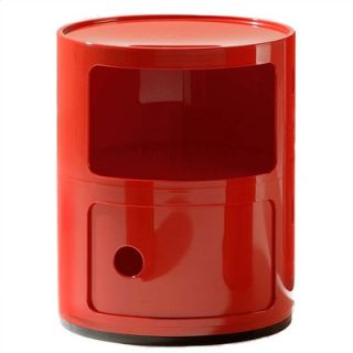Kartell Componibili Round Two Doors 4966 Color Red