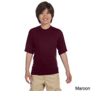 Jerzees Youth Polyester Moisture wicking Sport T shirt Brown Size L (14 16)