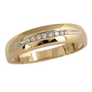 Mens Diamond Accent Wedding Band in 10K Gold   Zales
