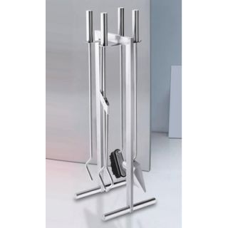 ZACK Calore 4 Piece Stainless Steel Fire Accessories Set Set of  50010 and 5