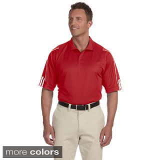 Adidas Mens Climalite 3 stripes Cuffed Polo Shirt