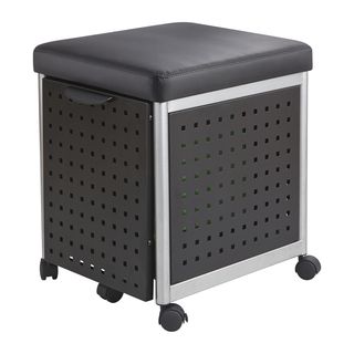 Scoot Mobile Filing Cabinet With Cushioned Seat