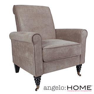 Angelohome Harlow Parisian Tan gray Velvet Chair
