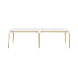 Magis Steelwood Table System MGS71./YM Finish Natural Beech / White