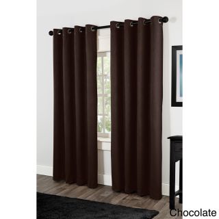Amalgamated Textiles Inc. Villamora Thermal Insulated Grommet Top Curtain Panel Pair Brown Size 54 x 84