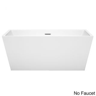 Sara 63 inch White Acrylic Soaking Bathtub