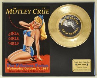 MOTLEY CRUE "Girls Girls Girls" 24kt Gold 45 Record LTD Edition Display Laser Etched w/ Lyrics Only 500 made. Limited quanities. FREE US SHIPPING  Other Products  