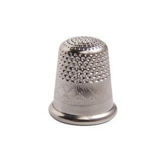 Thimble   Solid Brass/Nickel Plated   Closed Top Size 12