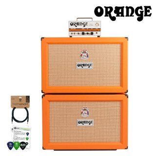 Orange Tiny Terror TT15H and 2  PPC212 Cabinets with FREE Micro Crush Amp Offer   Includes 10ft Cable and Pick Sampler Musical Instruments