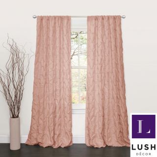 Lake Como Peach Polyester 84 inch Curtain Panel