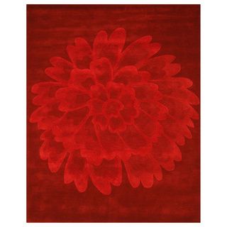 Hand tufted Wool Red Evelyn Rug (5 X 8)