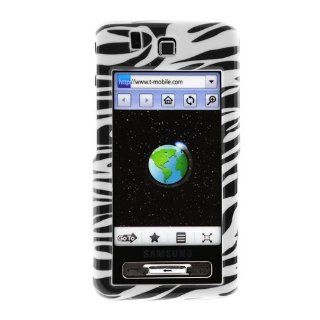 Zebra Skin Black and White Stripes Snap On Hard Crystal Cover Case for T Mobile Samsung Behold T919 Cell Phone Cell Phones & Accessories