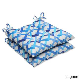 Outdoor Parallel Play Geometric Wrought Iron Seat Cushion (set Of 2)