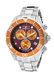 Invicta 11488  Watches,Mens Pro Diver Chronograph Purple Dial Stainless Steel, Chronograph Invicta Quartz Watches