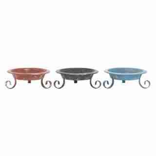 Assorted Solid And Durable Metal Candle Holders (set Of 3)