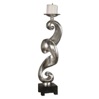 Champagned Silver Leaf Entwined Candleholders (set Of 2)