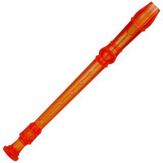Ravel Transparent Orange Recorder With Cleaning Rod And Bag