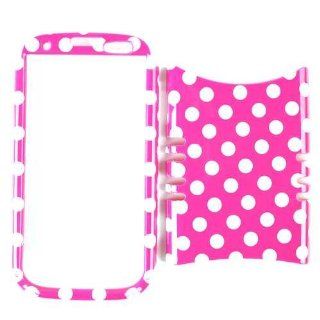 Cell Armor I747 RSNAP TP1647 Rocker Snap On Case for Samsung Galaxy S3 I747   Retail Packaging   White Dots on Pink Cell Phones & Accessories
