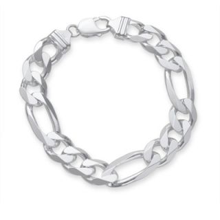 silver 8 0mm pave figaro chain bracelet orig $ 160 00 48 00 take