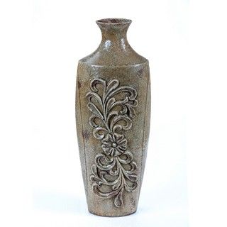 Privilege Antique Green Medium Ceramic Vase