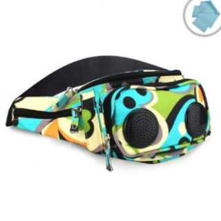 Colorful Party Fanny Pack / Waist Bag Speakers for  Players  Works with Samsung Galaxy Player 4.2 , SanDisk Sansa Clip+ , Apple iPod , Sony Walkman NWZ S764 and More *Bonus Cleaning Cloths* Clothing