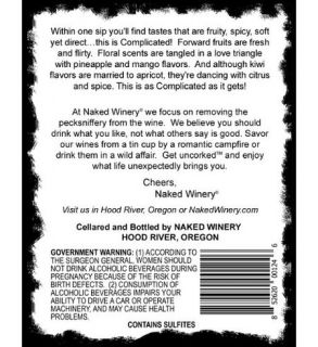 2011 Naked Winery Complicated Viognier 750 mL Wine