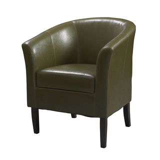 Simon Cedar Upholstered Dark Walnut Club Chair