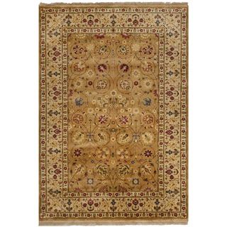 Safavieh Hand knotted Ganges River Gold/ Ivory Wool Rug (4 X 6)