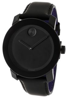 Movado 3600005  Watches,Bold Black Dial Black Genuine Leather, Casual Movado Quartz Watches