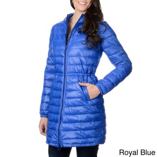 Nuage Leonardo Womens Hooded Faux Down Quilted Coat