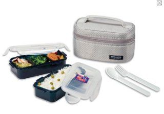 Lock&Lock Lunch Box Bag Set HPL752DG Gray Reusable Lunch Bags Kitchen & Dining