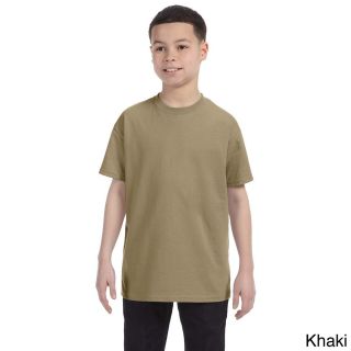 Jerzees Youth Boys Heavyweight Blend T shirt Khaki Size L (14 16)