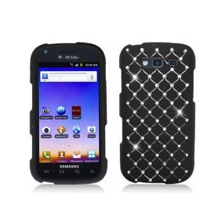 Black Bling Gem Jeweled Crystal Studded Cover Case for Samsung Galaxy S Blaze 4G SGH T769 Cell Phones & Accessories