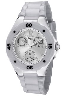 Invicta 1273  Watches,Womens Angel Silver Dial Gray Silicone, Casual Invicta Quartz Watches