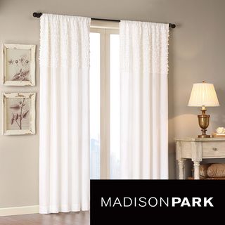 Madison Park Kylie 84 inch Horizontal Ruffle Flippable Curtain Panel
