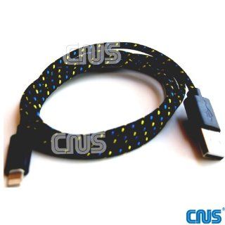 CNUS 3FT 8 Pin to USB Braided High Quality Durable Charging / Data Sync Cable fits iPhone 5 BLACK C 1085 Sports & Outdoors
