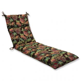 Pillow Perfect Chaise Lounge Cushion With Sunbrella Vagabond Paradise Fabric